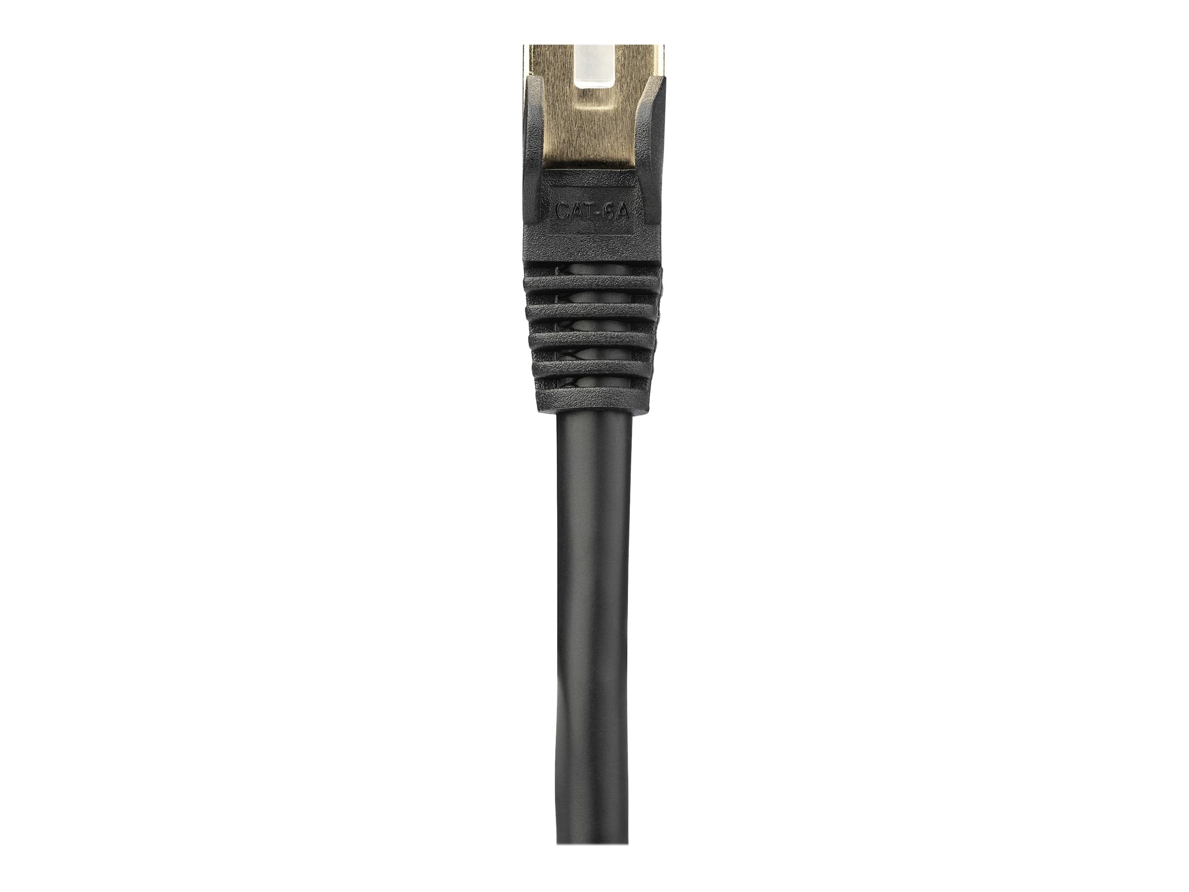 StarTech.com 7m CAT6A Ethernet Cable, 10 Gigabit Shielded Snagless RJ45 100W PoE Patch Cord, CAT 6A 10GbE STP Network Cable w/Strain Relief, Black, UL Certified Wiring/TIA - Category 6A - 26AWG (6ASPAT7MBK)