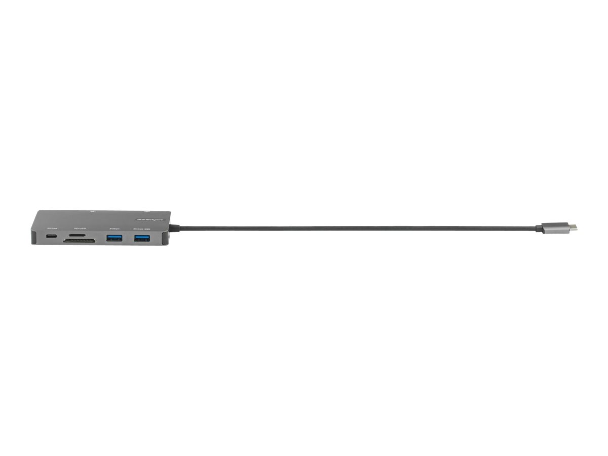 StarTech.com USB C Multiport Adapter - USB C auf HDMI 4K 30Hz/VGA Reiseadapter/Docking station - 5Gbit/s USB 3.0 Hub (USB A/USB C) - 100W Power Delivery - SD/Micro SD Kartenleser - Gigabit Netzwerk - 30cm Kabel
