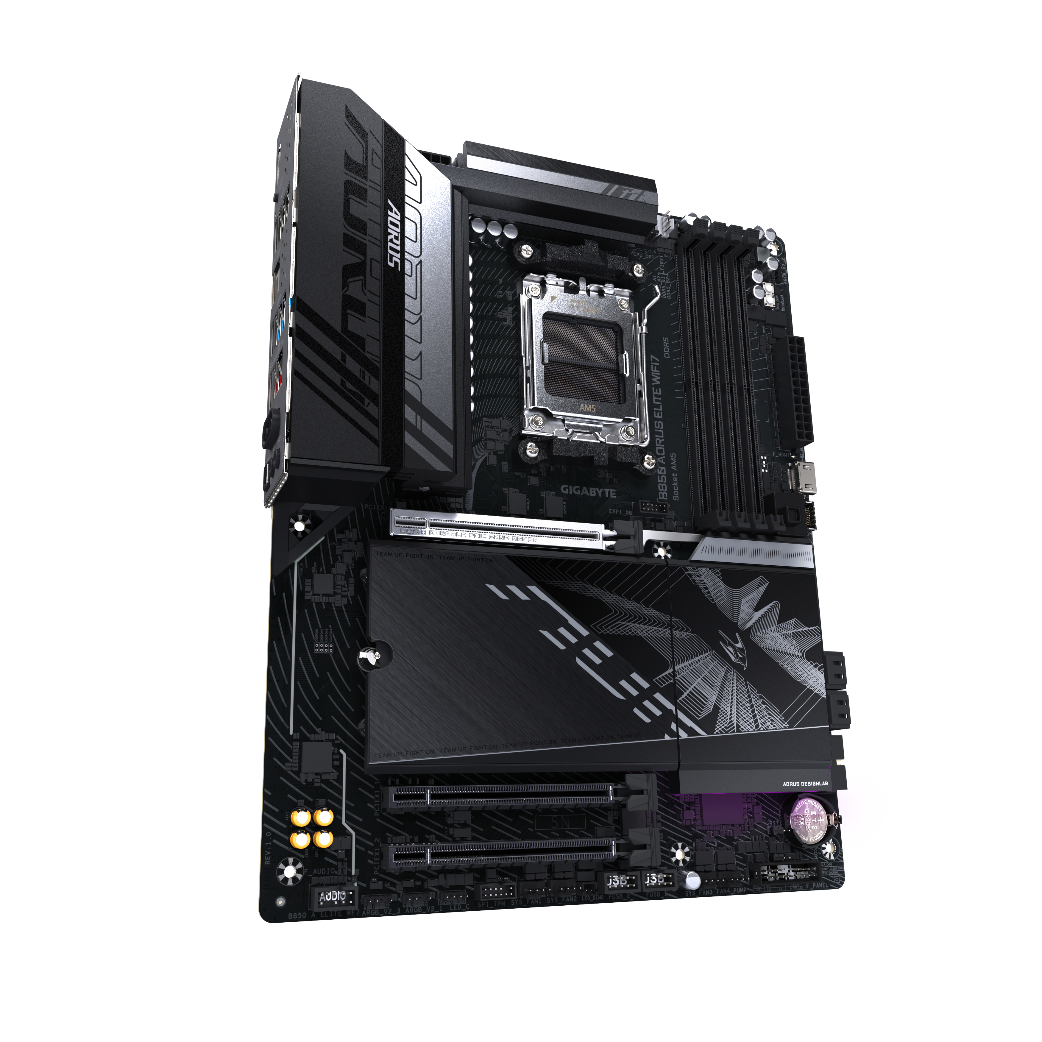 Gigabyte B850 AORUS ELITE WF7 ATX Mainboard - AM5 - DDR5, Ansicht 3