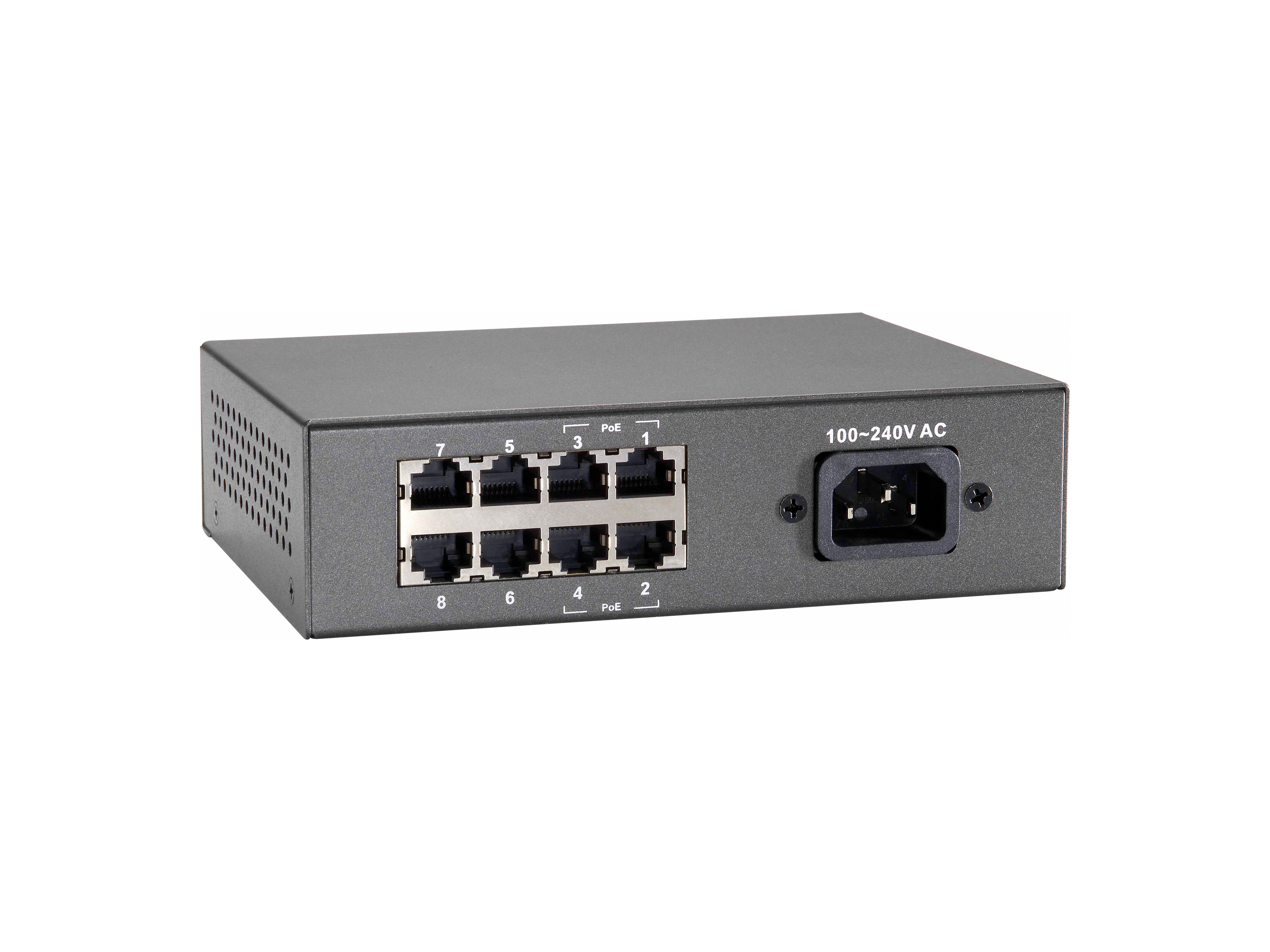 LevelOne FEP-0812 - Switch - unmanaged - 4 x 10/100 (PoE), Ansicht 2