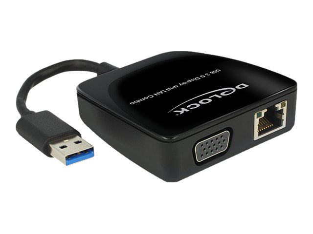 Delock Adapter USB 3.0 > VGA + Gigabit LAN - Dockingstation