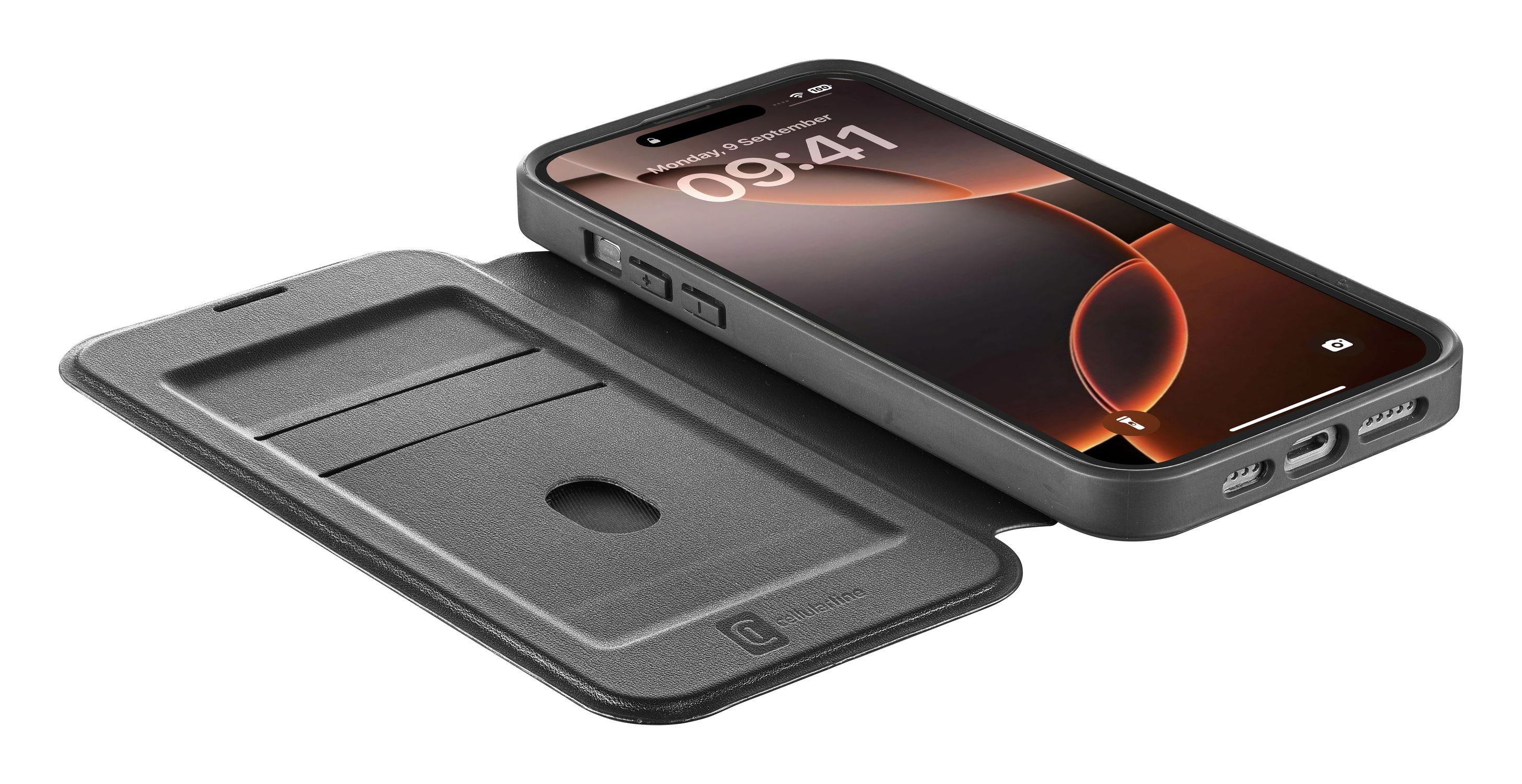 Cellularline Book Case Daily Mag iPhone 16 Pro Max Black, Ansicht 3