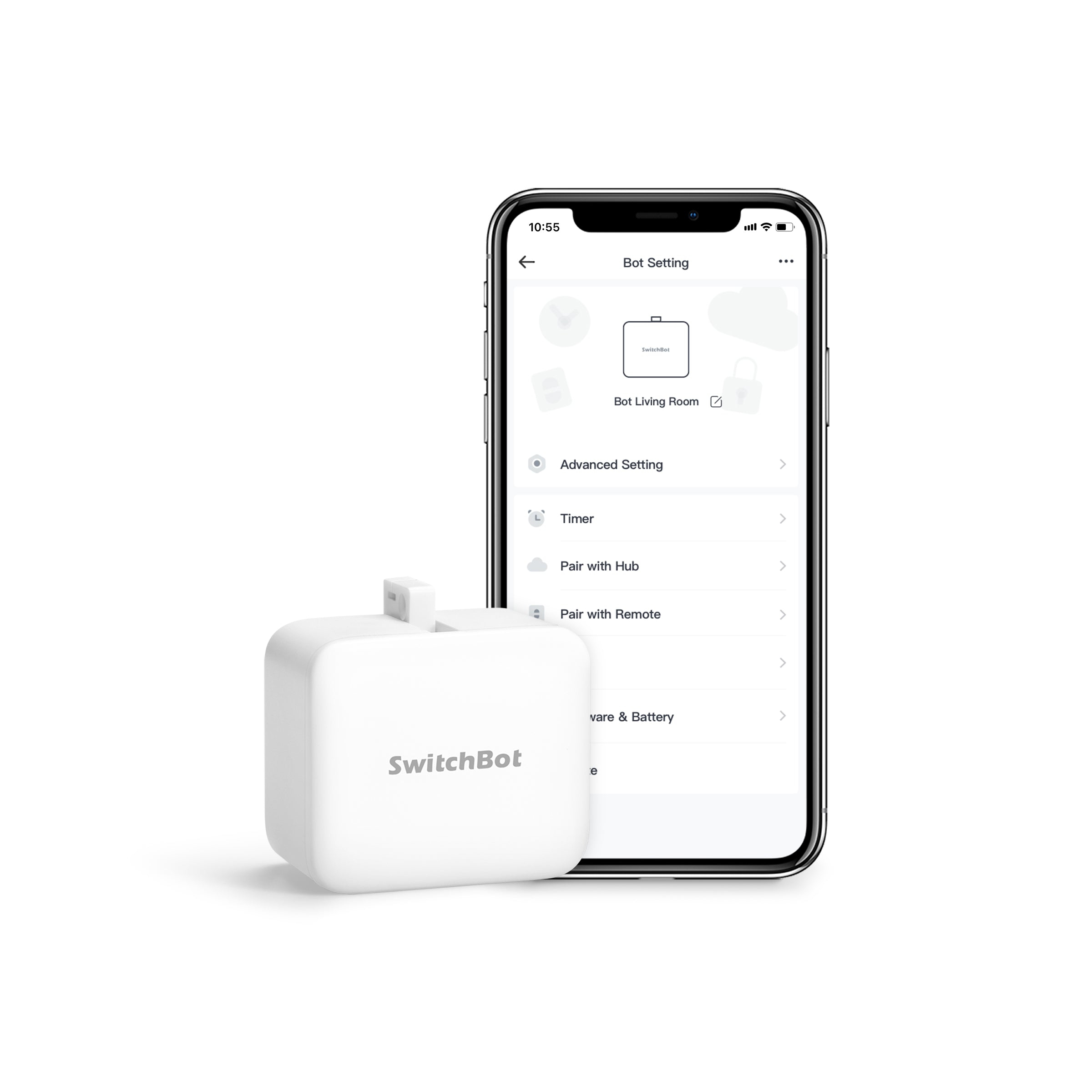 Switchbot Smart Bot - Smart button pusher - Weiß - Akku - 43 mm - 37 mm - 24 mm, Ansicht 4