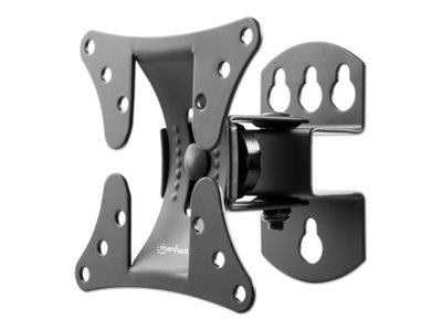 Manhattan Befestigungskit (Wandmontage) - drehbar - für flat panel / LCD display - Kippen, Schwenken - Stahl - Schwarz - Bildschirmgröße: 33-81.3 cm (13"-32")