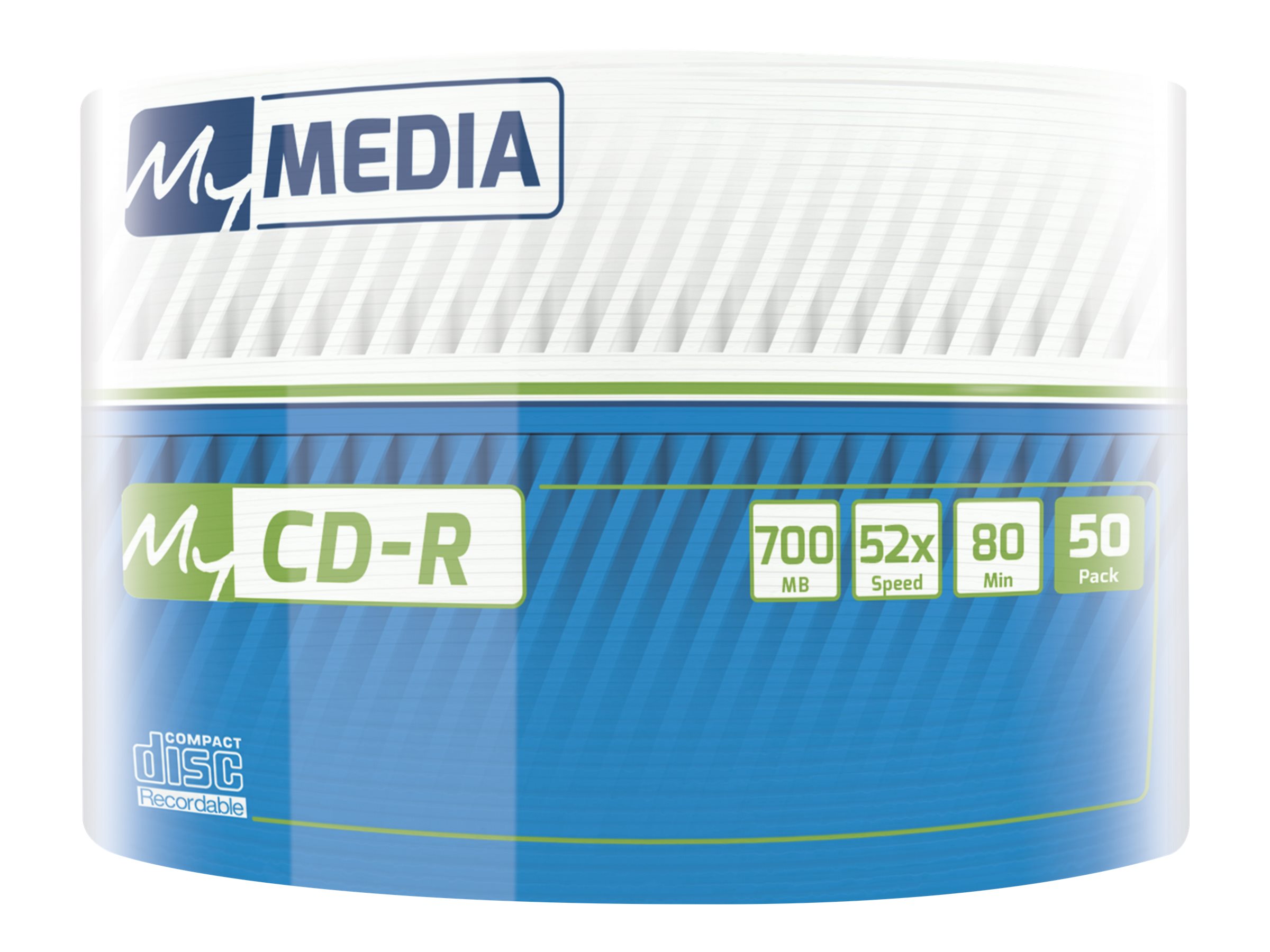 Verbatim MyMedia - 50 x CD-R - 700 MB (80 Min) 52x - Matt Silver, Ansicht 3