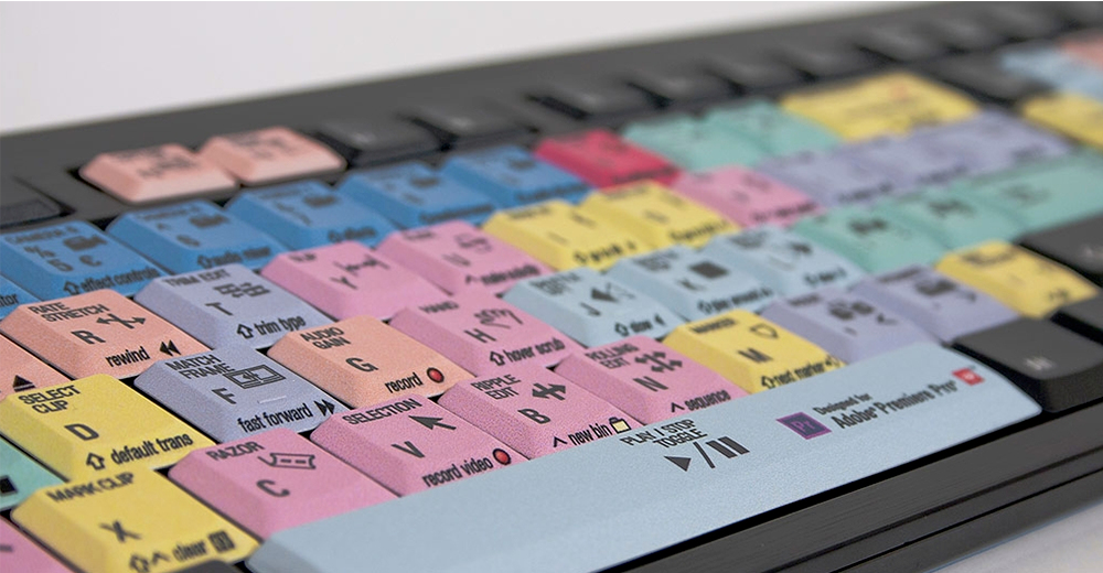 Logickeyboard Adobe Premiere Pro CC Nero Slim Line - TL: Französisch, AZERTY, Ansicht 2