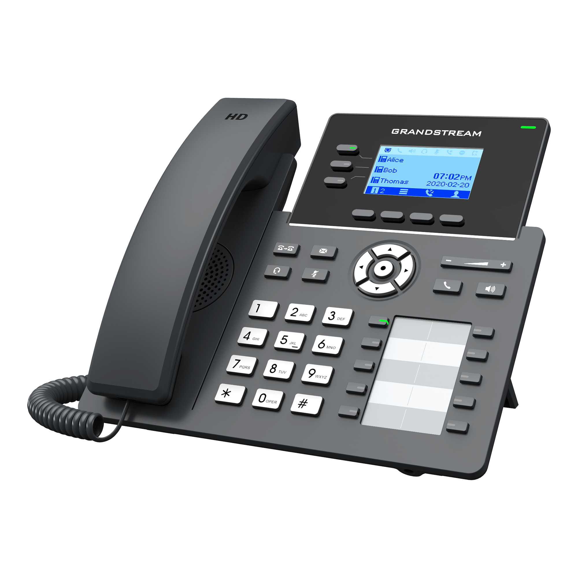 Grandstream GRP2604 - VoIP-Telefon - fünfwegig Anruffunktion, Ansicht 2