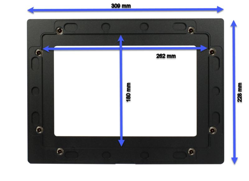 ALLNET Touch Display Tablet 10 Zoll zbh. Blende für Einbaurahmen silber, Ansicht 2