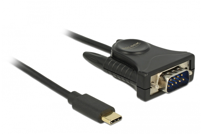 Delock 62964, Schwarz, USB Type-C, RS-232, 1,8 m, Männlich/Männlich