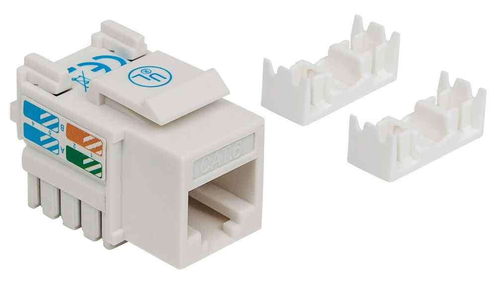 Intellinet Cat6 Modularbuchse, UTP, Keystone Jack, weiß, benötigt LSA-Auflegewerkzeug, Ansicht 3