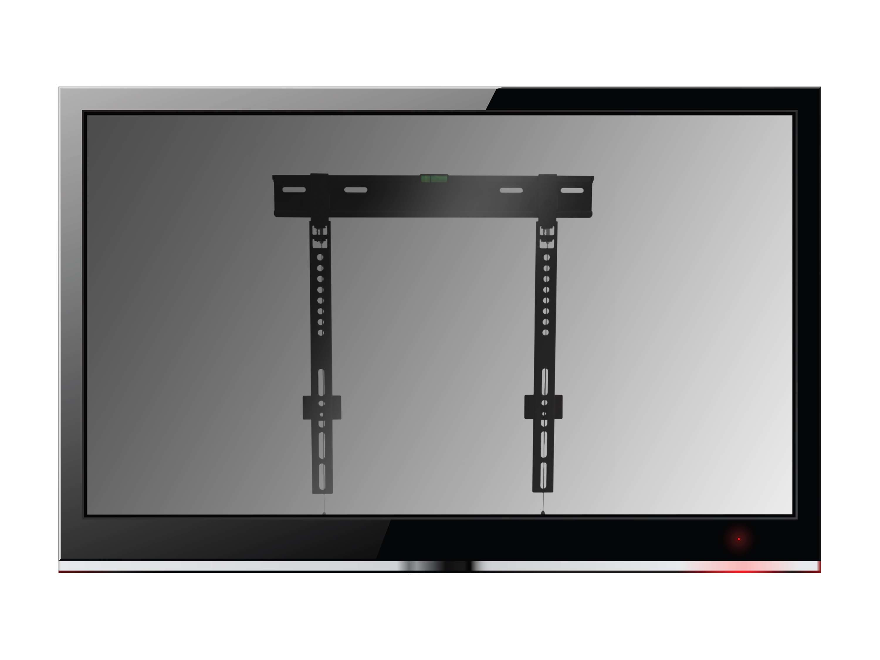 Equip Pro Fixed TV Wall Mount Bracket - Klammer - für Flachbildschirm - Stahl - pulverbeschichtet schwarz - 81.3-139.7cm, Ansicht 2