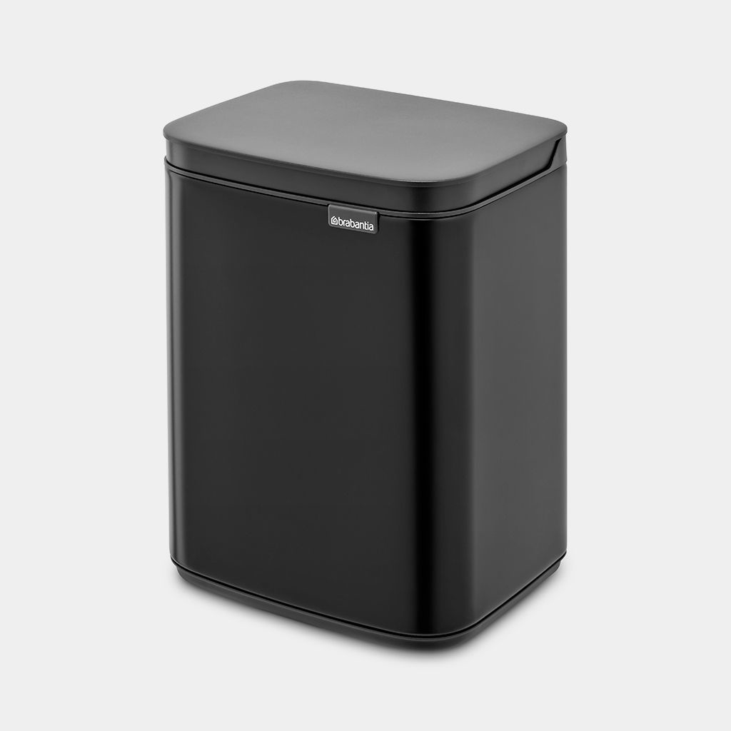 Brabantia Bo Waste Bin - 4 l - Rechteckig - Stahl - Schwarz - Stahl - Manuell, Ansicht 4