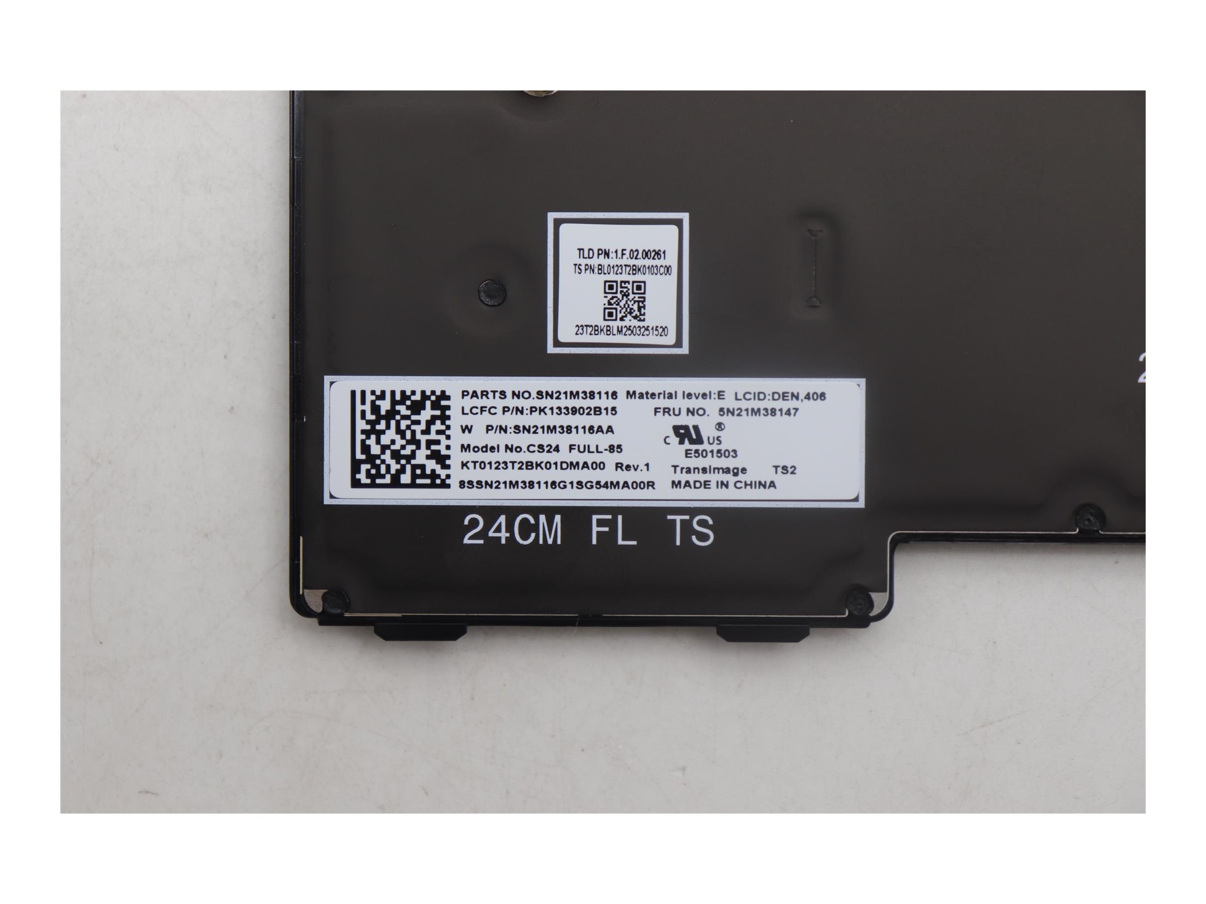 Lenovo NB KYB CS24 FL TOP BK-BL TRI DEN, Ansicht 3