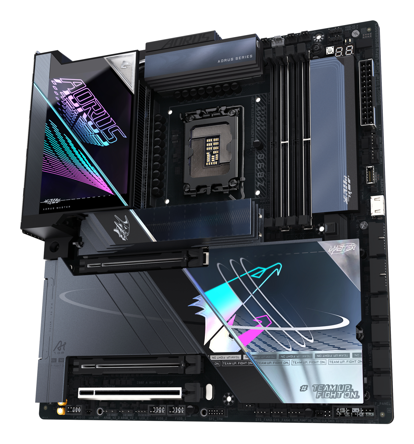 Gigabyte AORUS Z890 MASTER AI TOP - Motherboard - E-ATX - LGA1851-Sockel - Z890 Chipsatz - USB4, USB-C, USB 3.2 Gen 2, Ansicht 3
