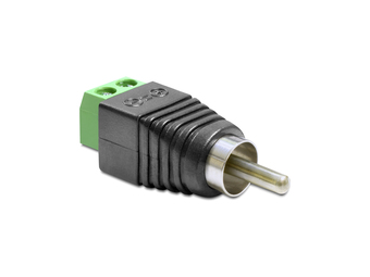 Delock Adapter RCA male > Terminal Block - Video-  Audio-Adapter