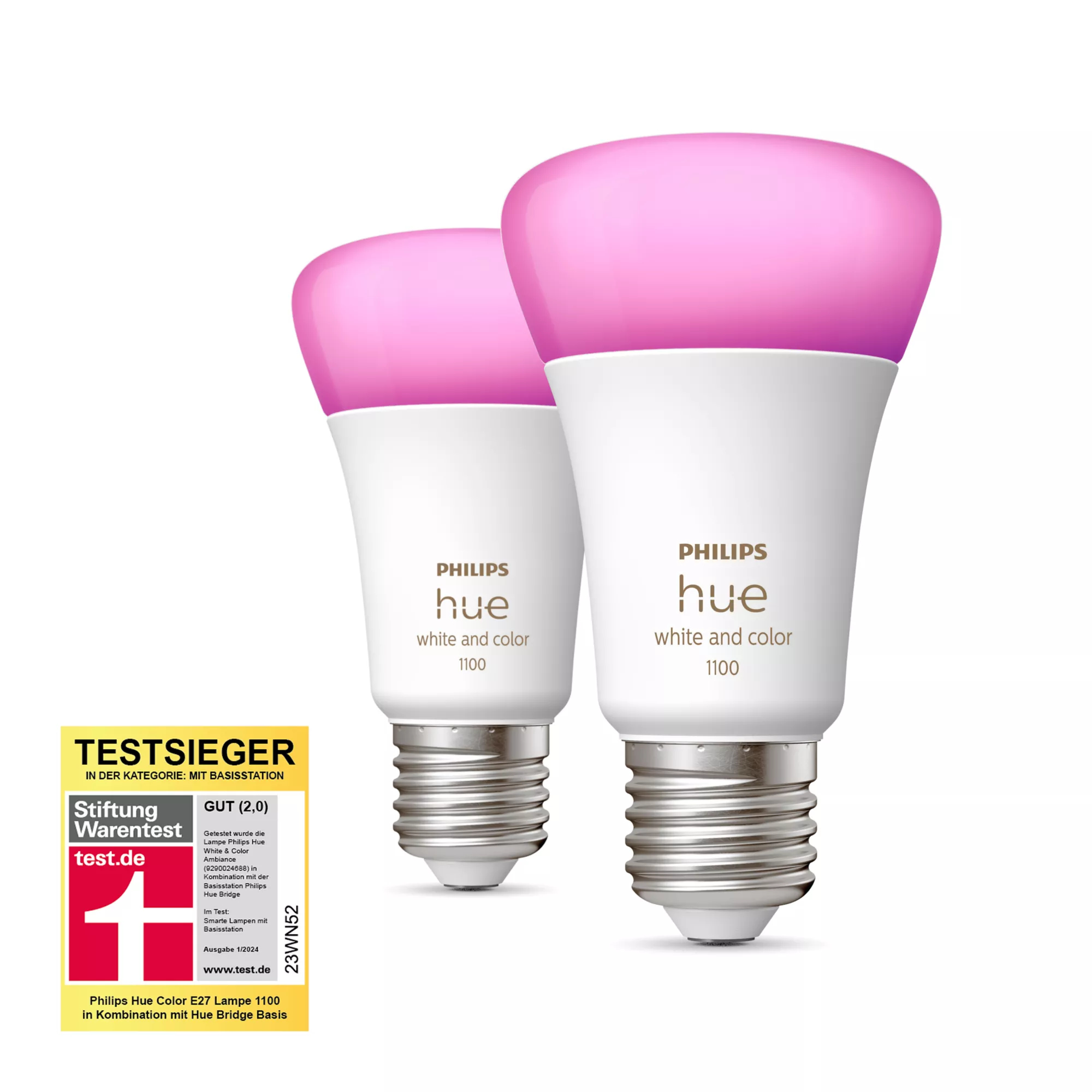 Signify Philips Hue - LED-Lampe - Form: A60 - E27 - 6.5 W (Entsprechung 60 W), Ansicht 2