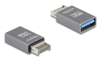 Delock Adapter USB 10 Gbps Typ-E Key A Stecker zu Typ-A Buchse Metall 67230 - Adapter