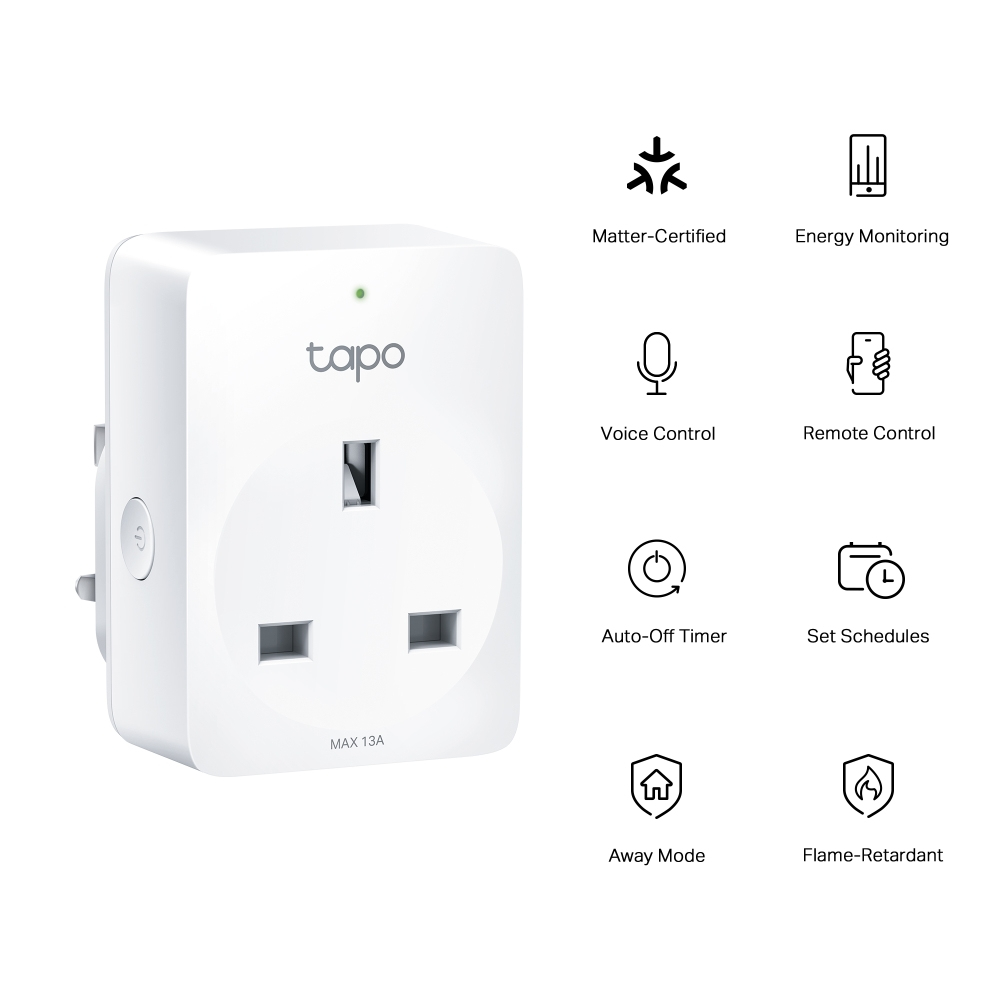 TP-LINK Tapo P110M V1 - Smart-Stecker - kabellos - Bluetooth, 802.11b/g/n, Ansicht 2