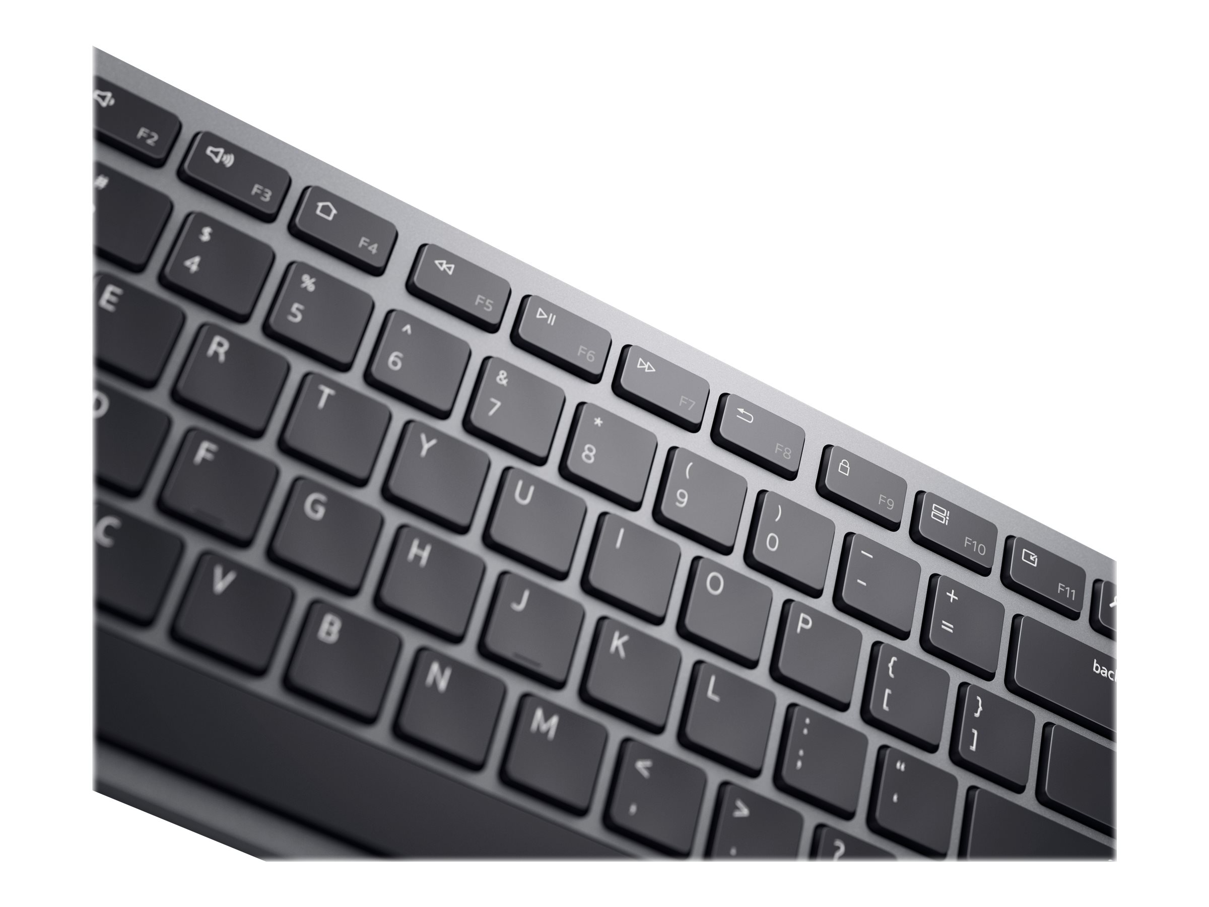 Dell Pro Plus-Tastatur – KB700 - Volle Größe (100%) - Kabellos - Bluetooth - Grau - TL: US, QWERTY, Ansicht 2