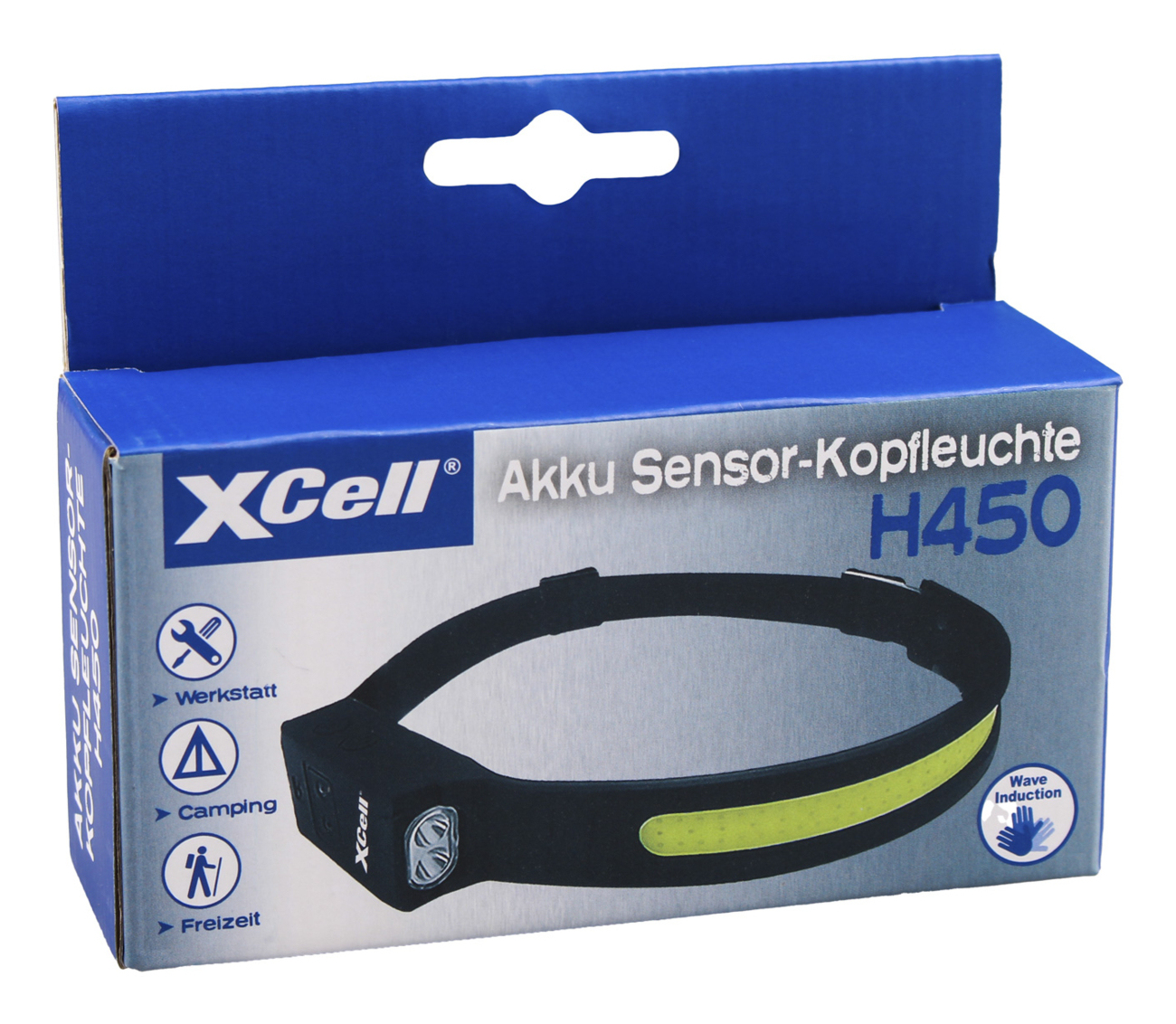 XCell Akku-LED-Sensor-Kopfleuchte H450 Spot-u. Fläschenlicht - Taschenlampe, Ansicht 2