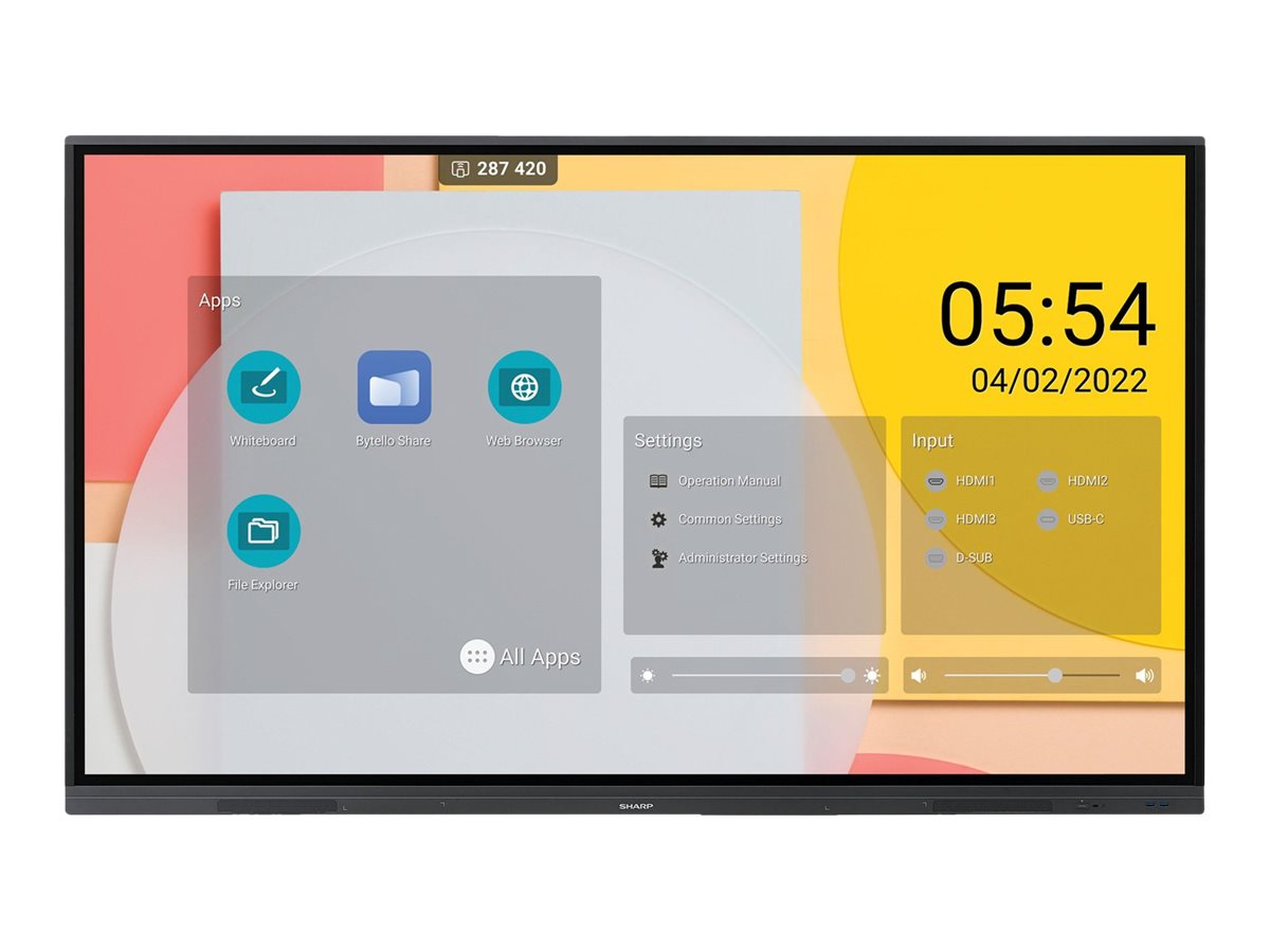 Sharp PN-L752B - 189.3 cm (75) Diagonalklasse L2B Series LCD-Display mit LED-Hintergrundbeleuchtung - Digital Signage - mit Touchscreen (Multi-Touch)