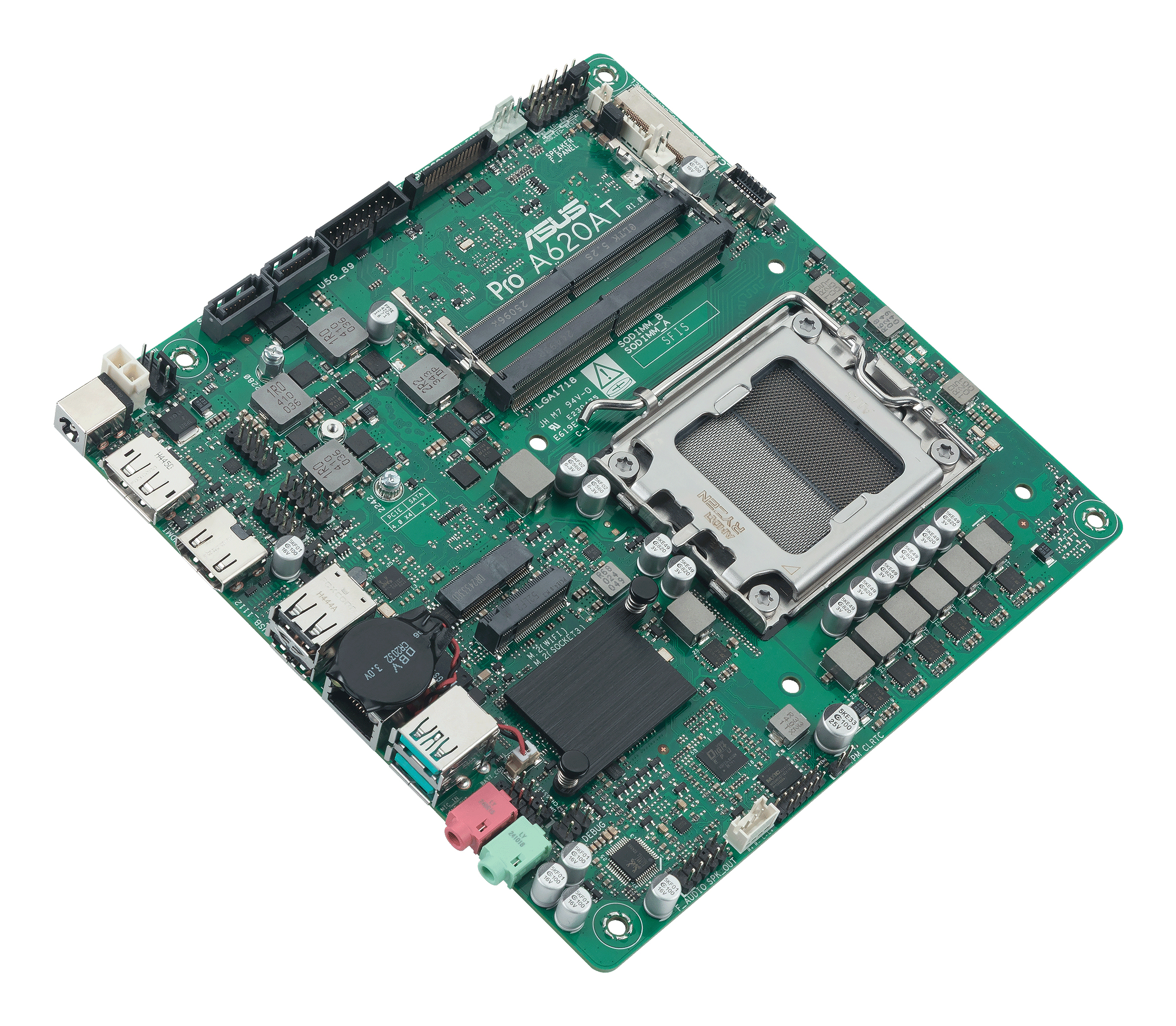 ASUS PRO A620AT-CSM - Motherboard - Mini-ITX - Socket AM5 - AMD A620A Chipsatz - Gigabit LAN, Ansicht 2