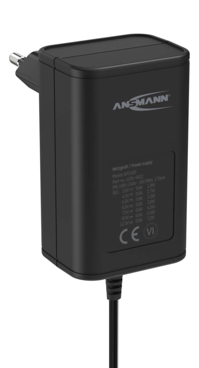 Ansmann APS 600 - Netzteil - 7.2 Watt - 600 mA, Ansicht 3