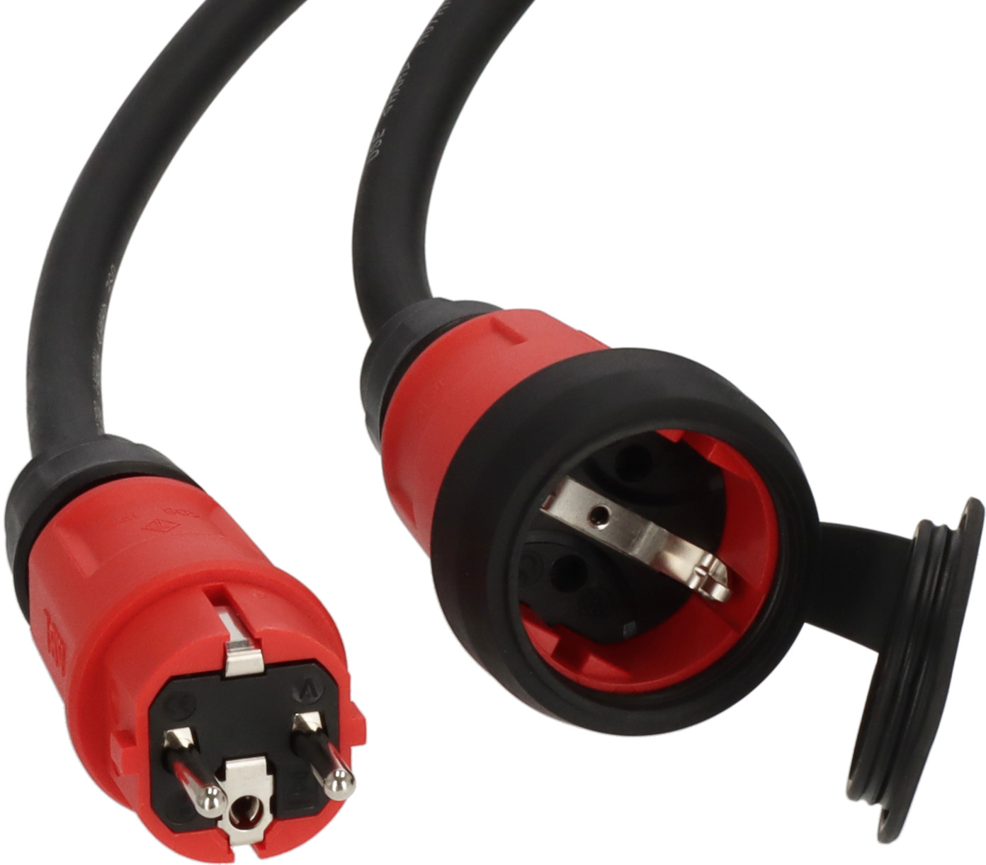 Brennenstuhl 9161050110 Strom Verlängerungskabel 16 A Schwarz Rot - Kabel - Verlängerungskabel, Ansicht 2