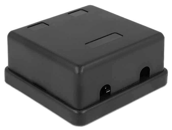 Delock Keystone Surface Mounted Box - Gehäuse mit modularen Einsätzen - Schwarz, Ansicht 2