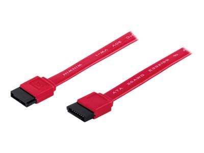 Manhattan SATA Data Cable, 7-Pin, 50cm, Male to Male, 6 Gbps, Red, Lifetime Warranty, Polybag - SATA-Kabel - SATA (M)