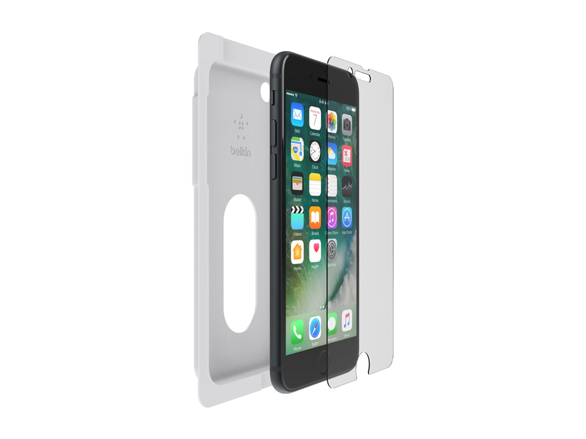 Belkin InvisiGlass Ultra - Bildschirmschutz für Handy - Glas - für Apple iPhone 6, 6s, 7, 8, SE (2. Generation), Ansicht 3