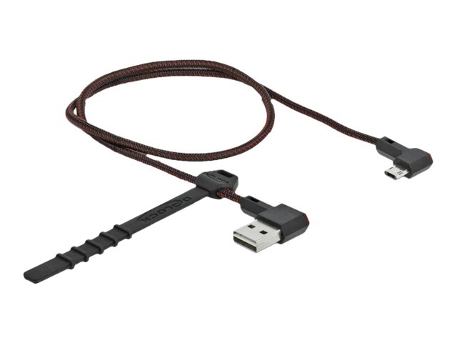 Delock Easy - USB-Kabel - USB (M) 90° abgeschrägt, umkehrbar zu Micro-USB Typ B (M)