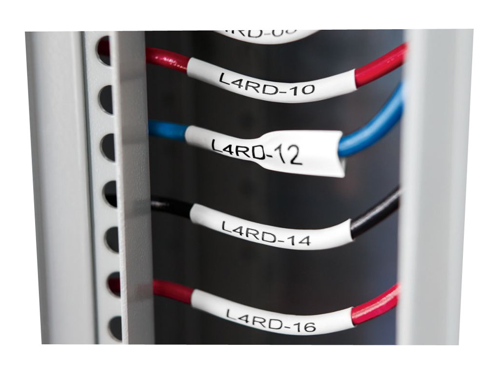 Dymo Rhino Heat Shrink Tubes - Schwarz auf Weiß - Rolle (2,4 cm x 1,5 m), Ansicht 4