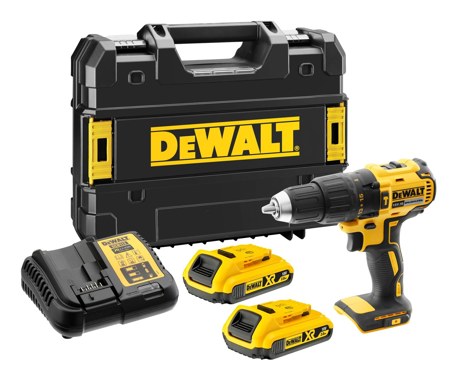 DeWalt DCD778D2T Akku-Schlagbohrschrauber inkl. Koffer + 2 Akkus 2.0Ah, Ansicht 2