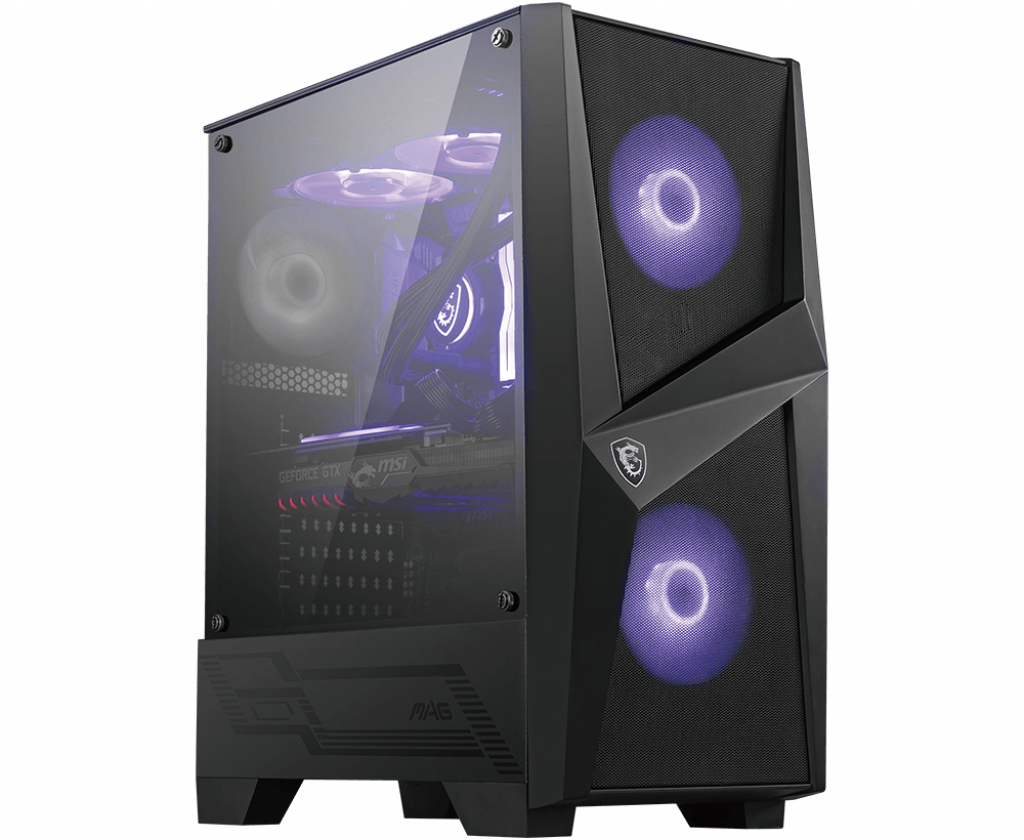 MSI MAG Forge 100M - Tower - ATX - Seitenteil mit Fenster (gehärtetes Glas), Ansicht 2