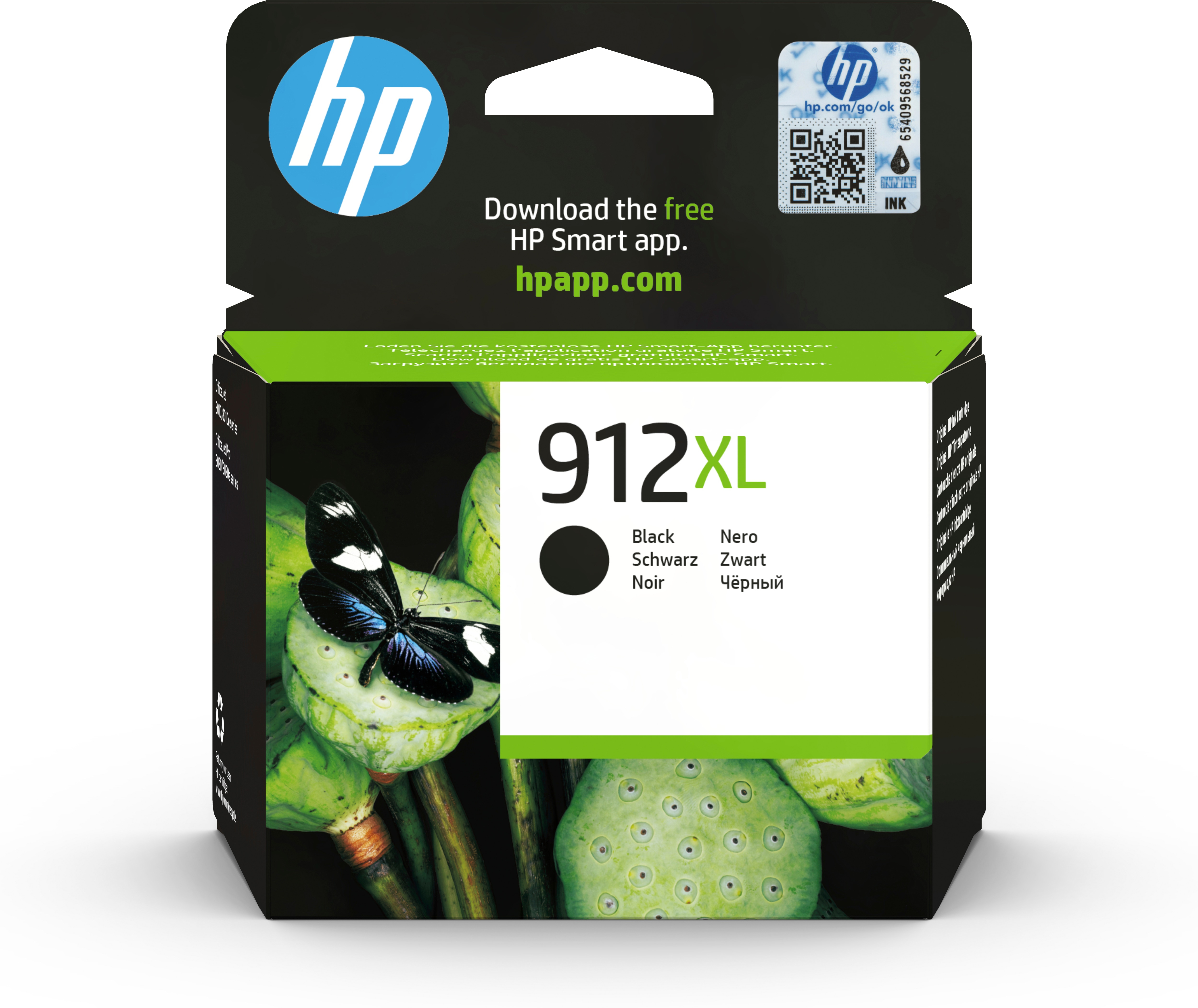 HP 912XL Schwarz Original Druckerpatrone mit hoher Reichweite, Hohe (XL-) Ausbeute, Schwarz, Tinte auf Pigmentbasis, 21,7 ml, 1 Stück(e), 825 Seiten