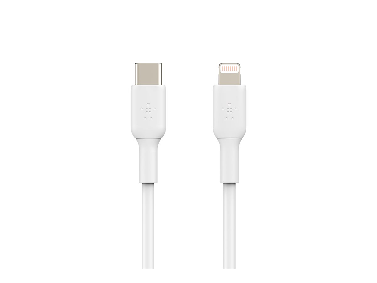 Belkin BOOST CHARGE - Lightning-Kabel - 24 pin USB-C männlich zu Lightning männlich - 1 m - weiß, Ansicht 4