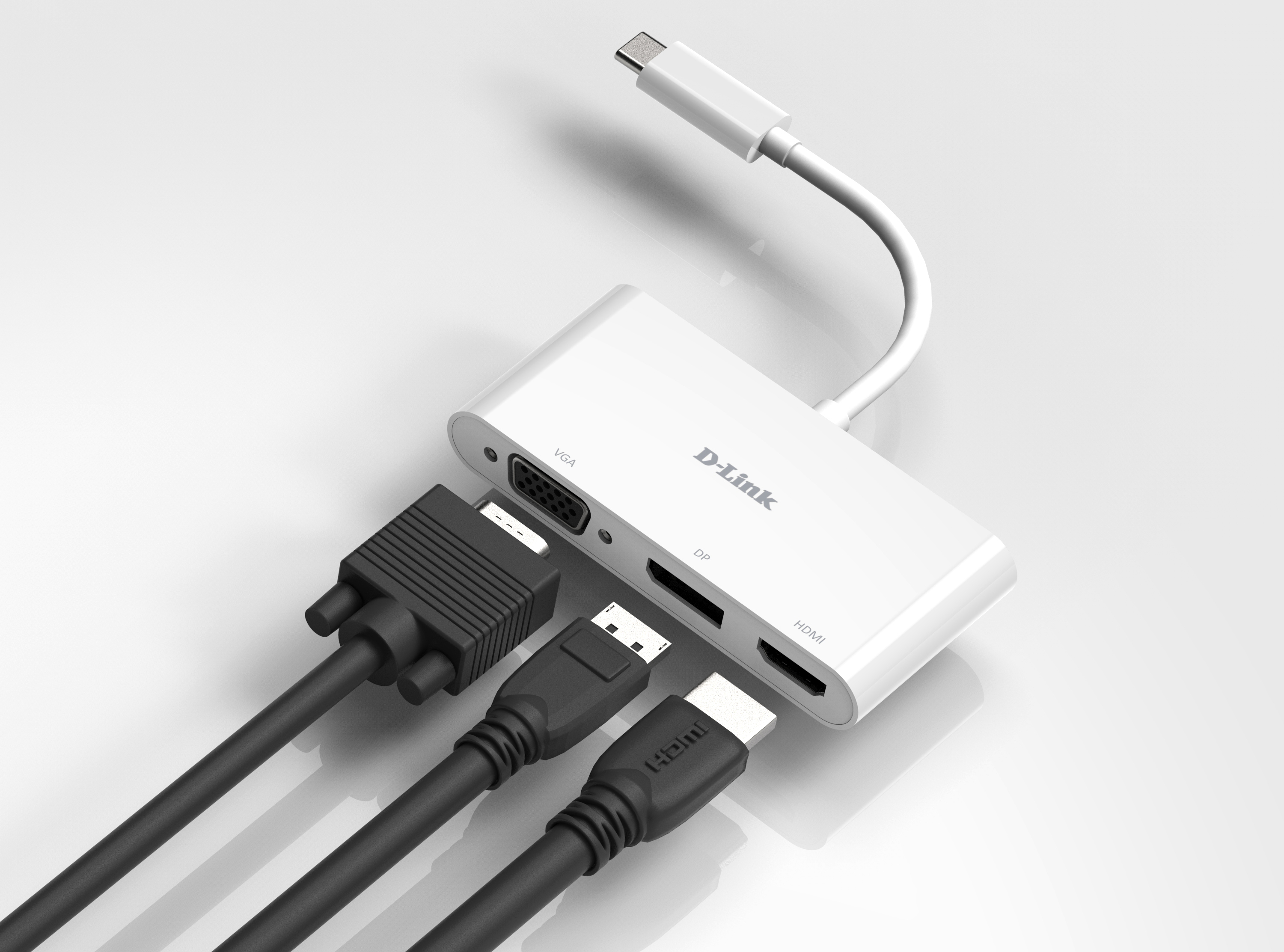 D-Link DUB-V310 - Videoadapter - 24 pin USB-C männlich zu HD-15 (VGA), Ansicht 3