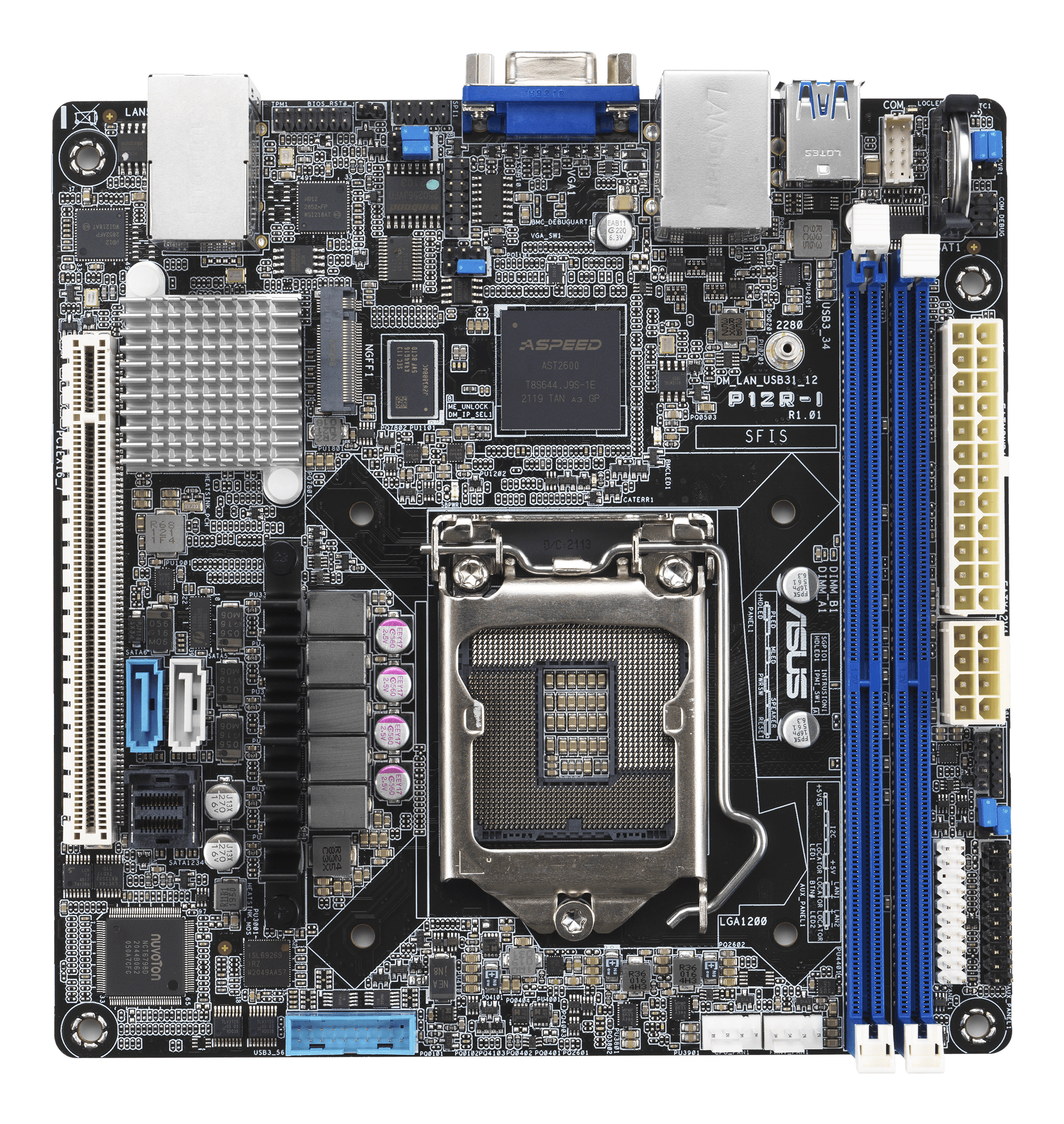 ASUS P12R-I - Motherboard - Mini-ITX - LGA1200-Sockel, Ansicht 4