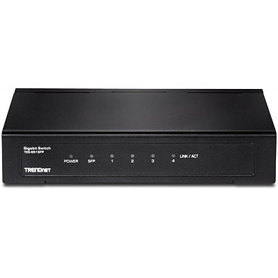 TRENDnet TEG S51SFP - Switch - unmanaged - 4 x 10/100/1000 + 1 x Gigabit SFP, Ansicht 4