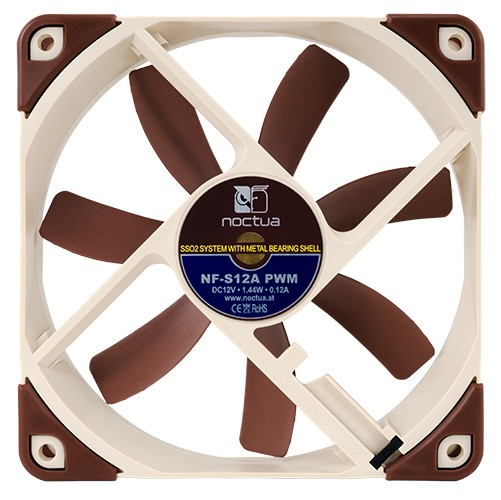 Noctua NF-S12A PWM - Gehäuselüfter - 120 mm, Ansicht 3