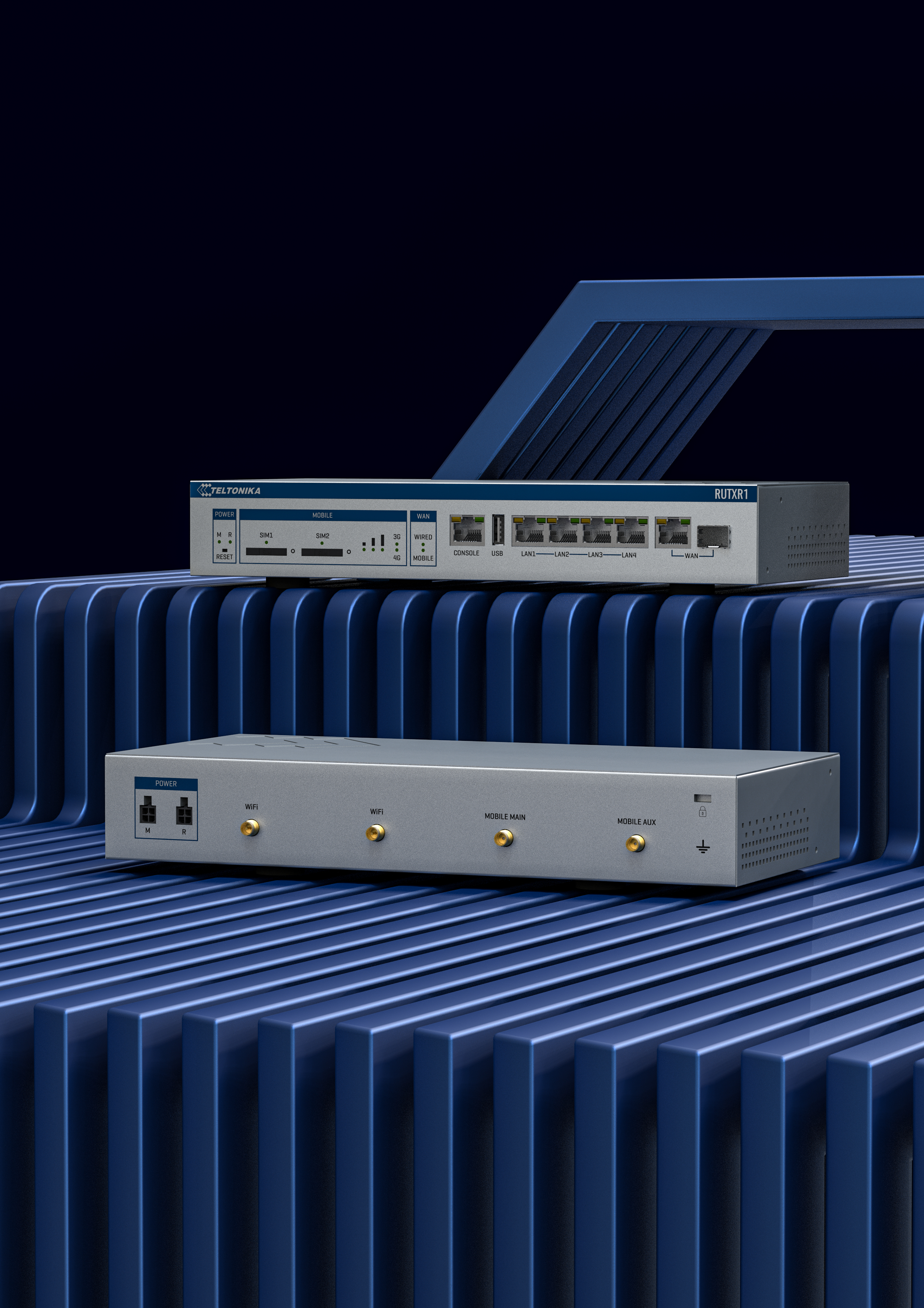 Teltonika RUTXR1 Enterprise Rack-Mountable SFP/LTE Router - Router - Kabellos, Ansicht 2