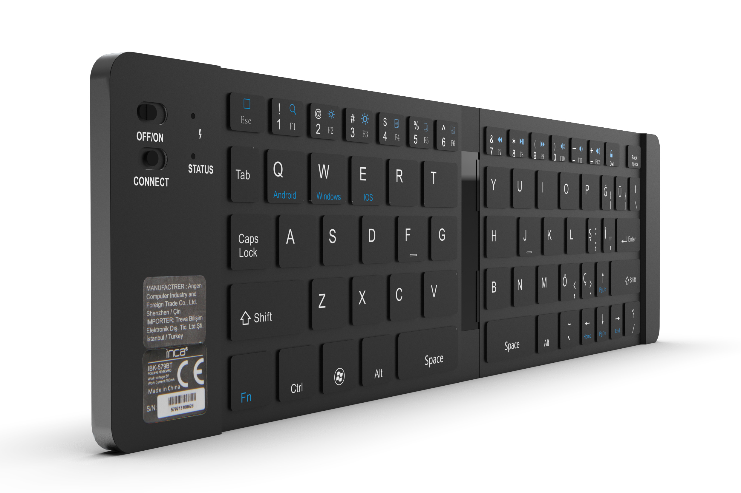 Cian Technology GmbH Inca IBK-579BT - Kabellos - Bluetooth - Metallisch - Silber - TL: Deutsch, QWERTZ, Ansicht 3