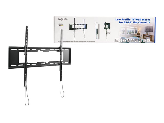 LogiLink Befestigungskit - für TV - kippbar, horizontal verstellbar, 50 kg - verriegelbar - Stahl - Schwarz, Ansicht 2