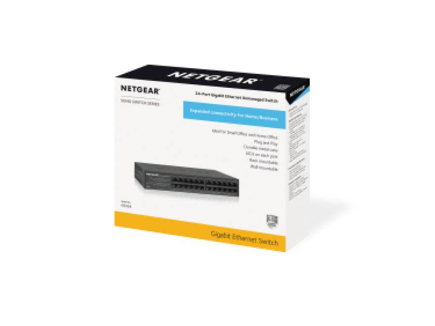 Netgear GS324v2 - Switch - unmanaged - 24 x 10/100/1000, Ansicht 2