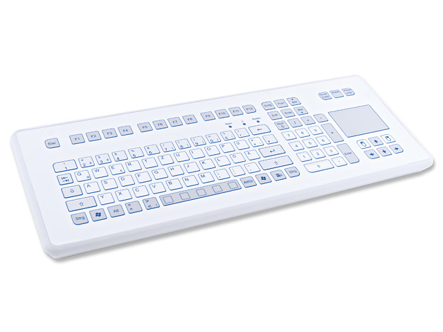GETT InduDur TKS-105c-TOUCH-KGEH - Tastatur - mit Touchpad - TL: Deutsch, QWERTZ, Ansicht 3