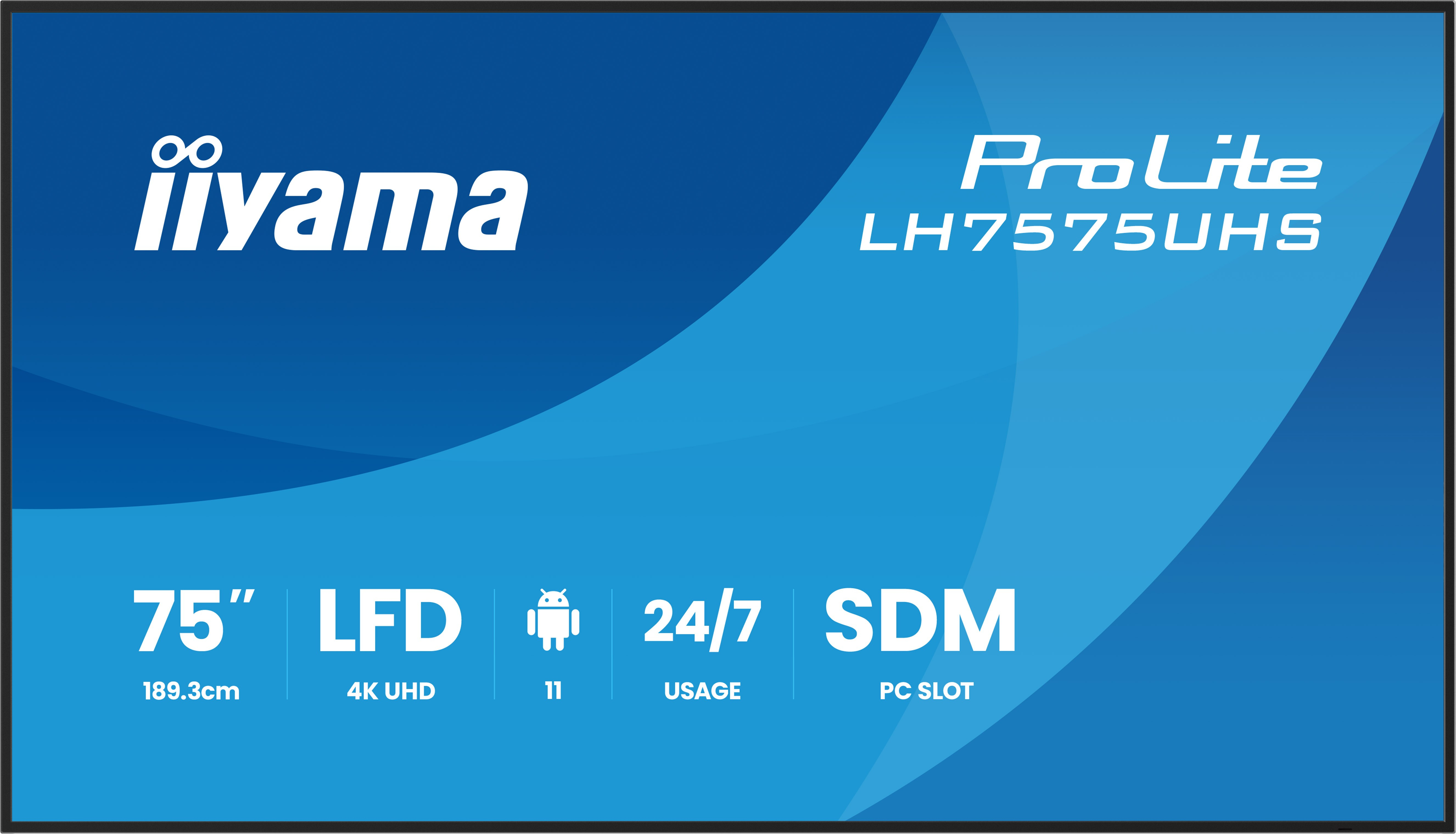 Iiyama ProLite LH7575UHS-B2AG - 190 cm (75) Diagonalklasse (189.3 cm (74.5), Ansicht 4