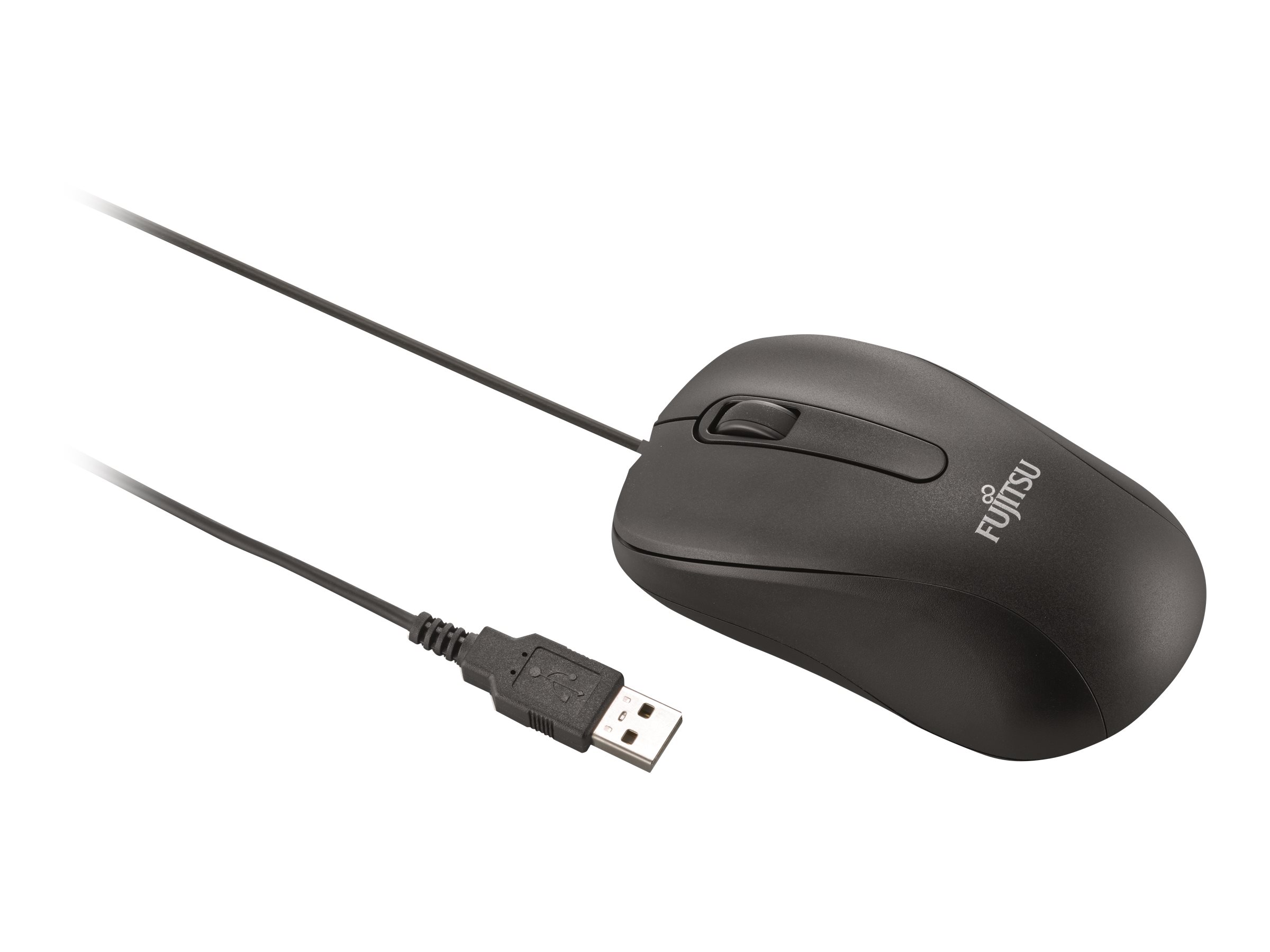 Fujitsu M520 - Maus - rechts- und linkshändig - optisch - 3 Tasten - kabelgebunden