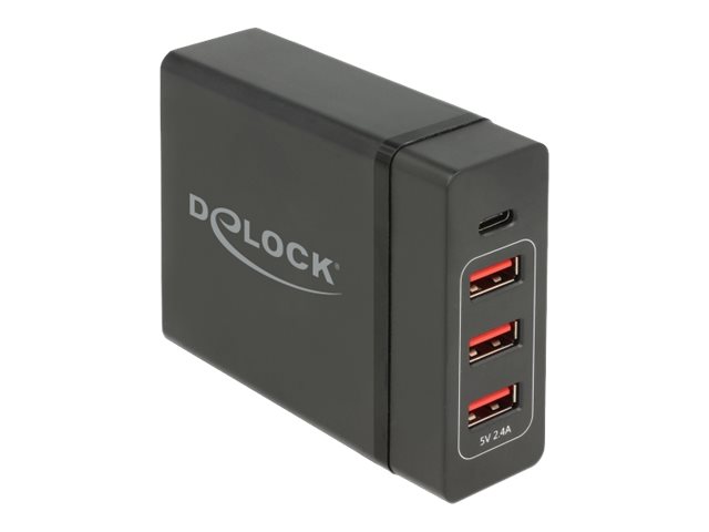 Delock USB Charger 1 x USB Type-C PD + 3 x USB