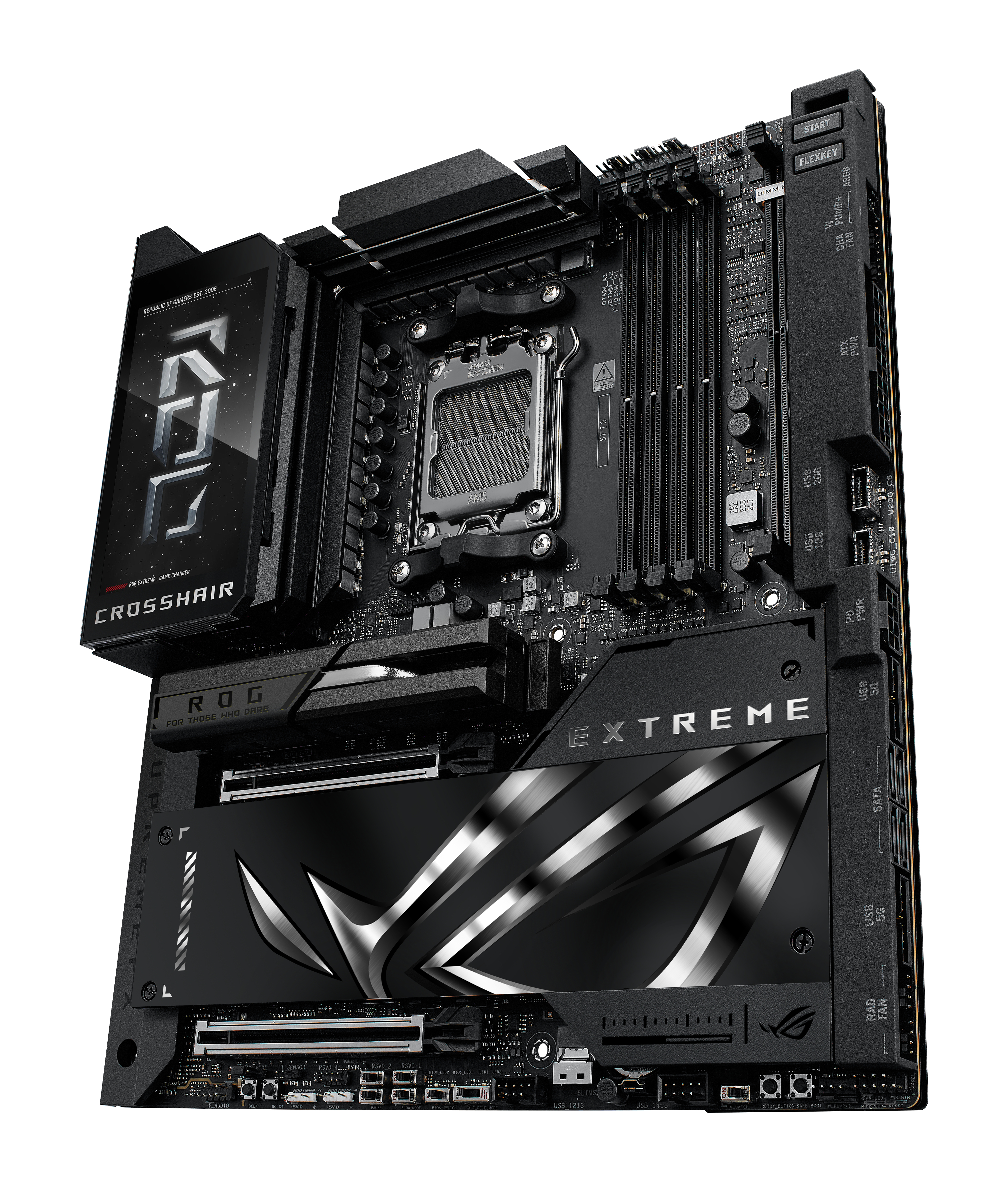ASUS ROG CROSSHAIR X870E EXTREME - Motherboard - ATX - Socket AM5 - AMD X870E Chipsatz - Wi-Fi 7, Bluetooth, 10 GB LAN, Ansicht 3